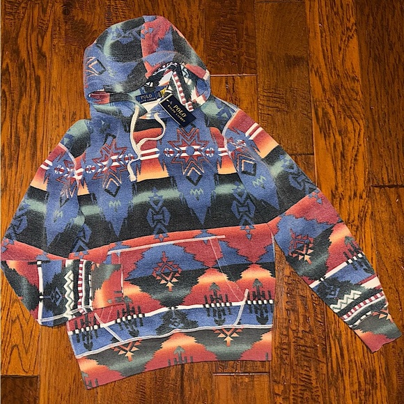 Polo Ralph Lauren Aztec Southwestern Hoodie Small - Picture 1 of 7